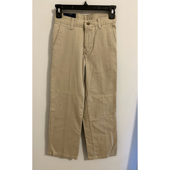 NWT Chaps Approved Schoolwear Flat Front Khaki Pants Regular 10 New - Picture 2 of 8